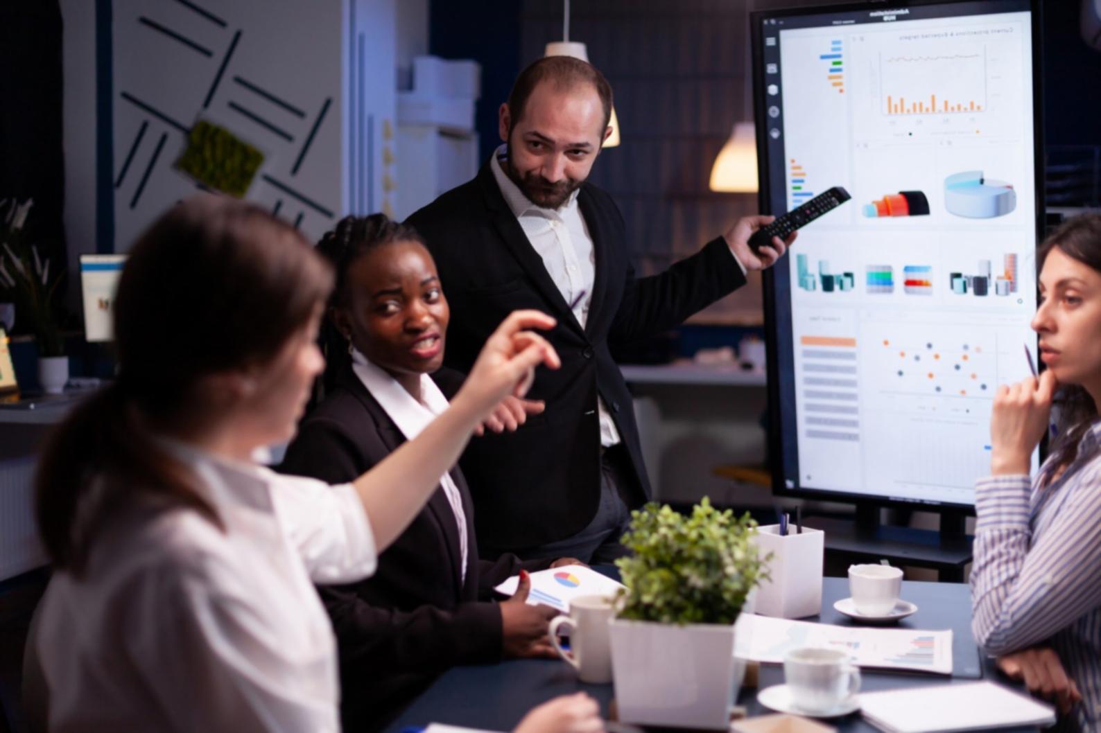 Financial consultation meeting with business documents